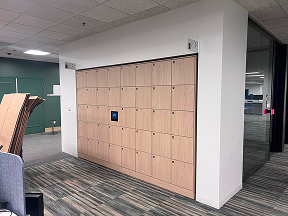 Smart lockers and sound pods