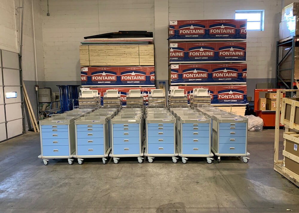 medical cart component assemble 4